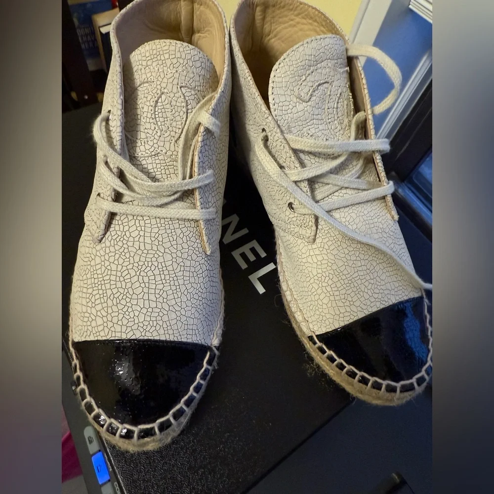 Chanel Women’s Shoes Boots Espadrilles– Size 7   New!